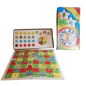 Vintage 1972 Spin 'N' Play 2 Bible Board Games 99% Complete RARE